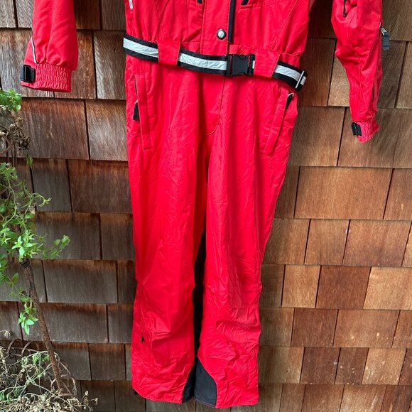 EUC Obermeyer Red/Black One Piece Velocity Shell Suit in Women's 12 Petite - Picture 6 of 15